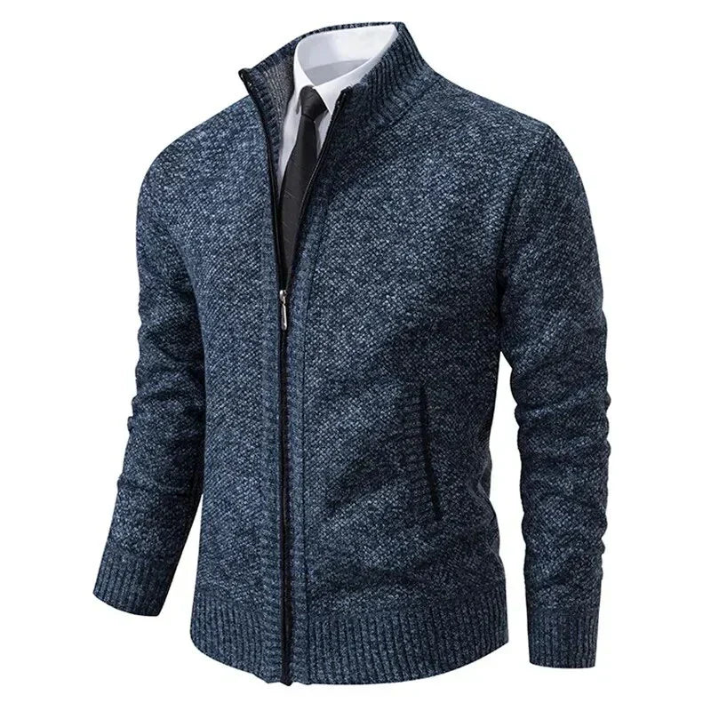 Men’s Vest with Zip-Up Closure and Ribbed Cuffs