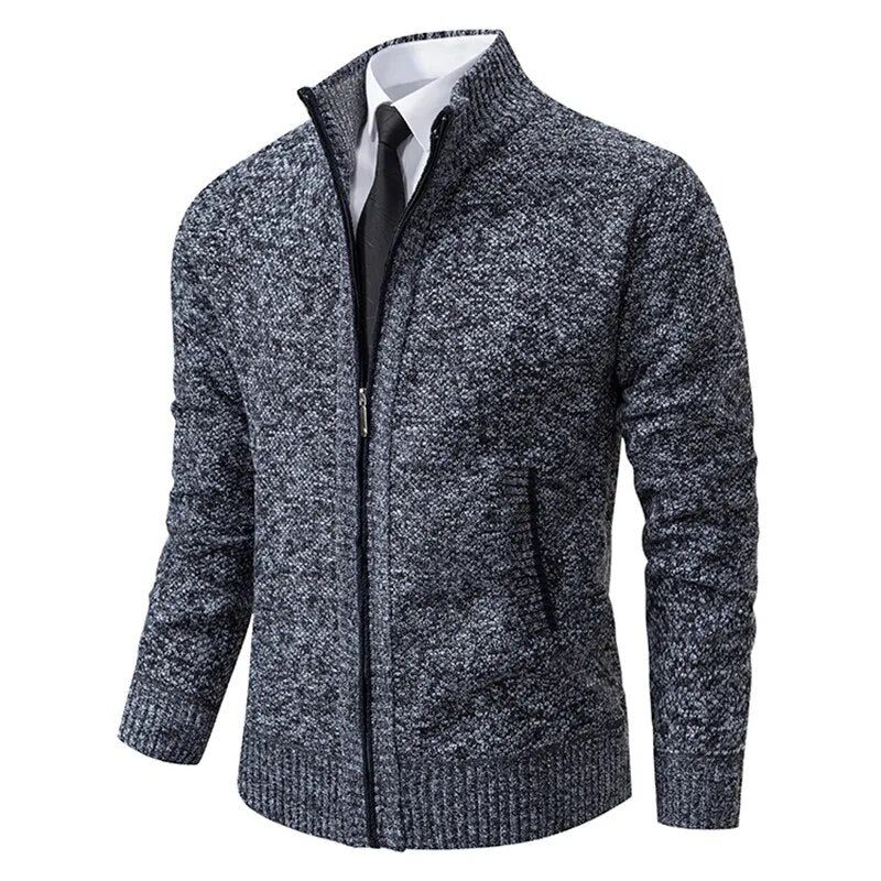 Men’s Vest with Zip-Up Closure and Ribbed Cuffs