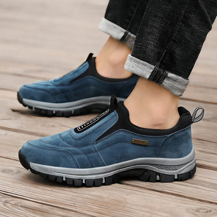 Mens Walking Shoes with Cushioned Insoles and Rubber Sole