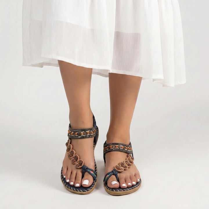 Sandavelle - Bohemian Slip-On Flat Sandal