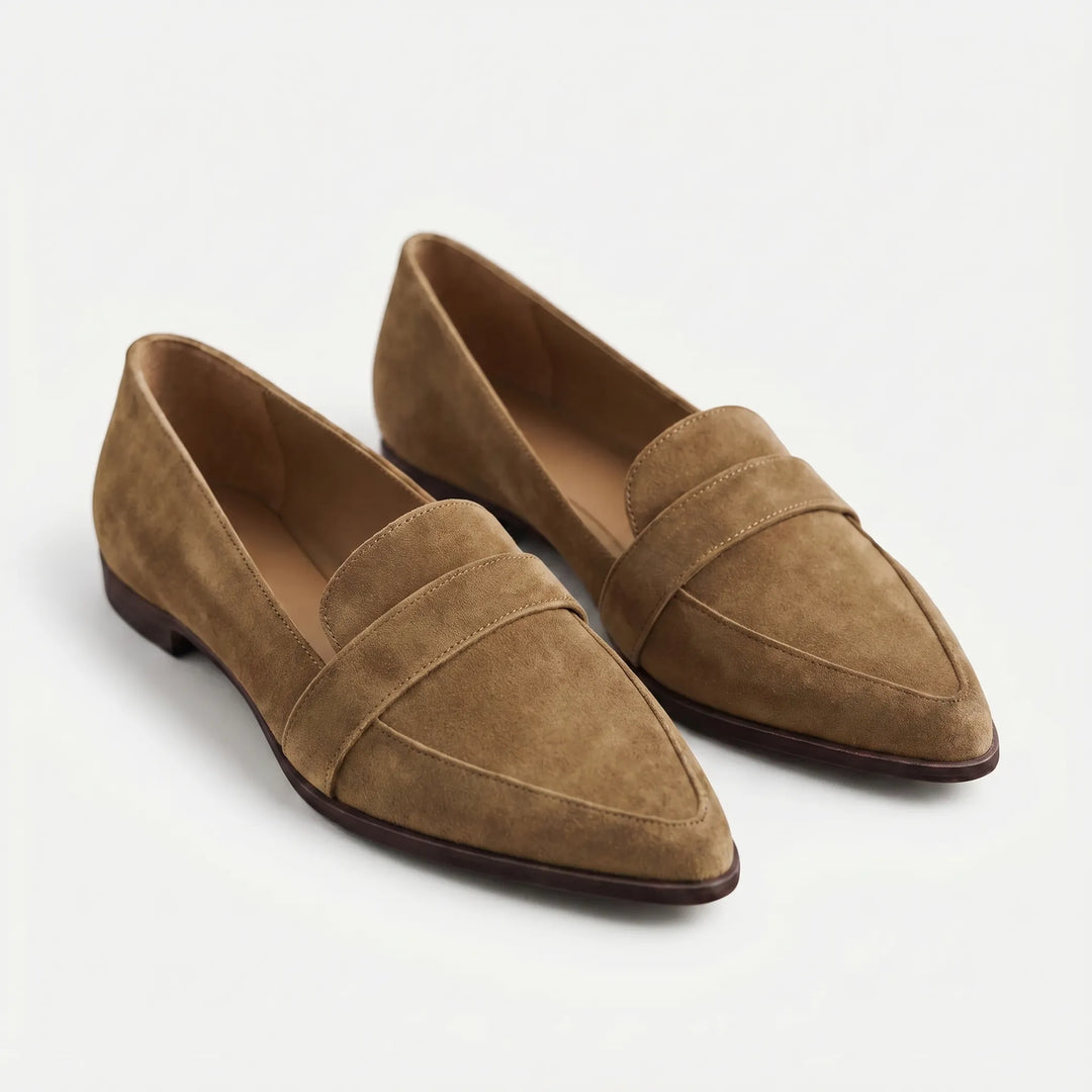 Slyntara - Pointed Toe Penny Loafer Flat