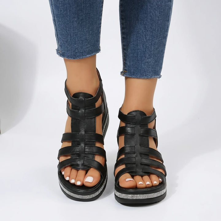 Stridela - Strappy Wedge Sandals