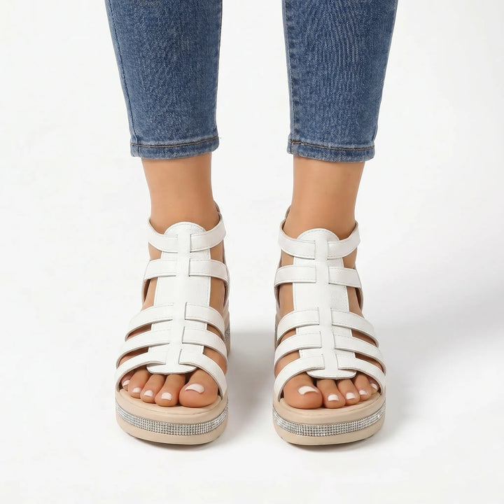 Stridela - Strappy Wedge Sandals