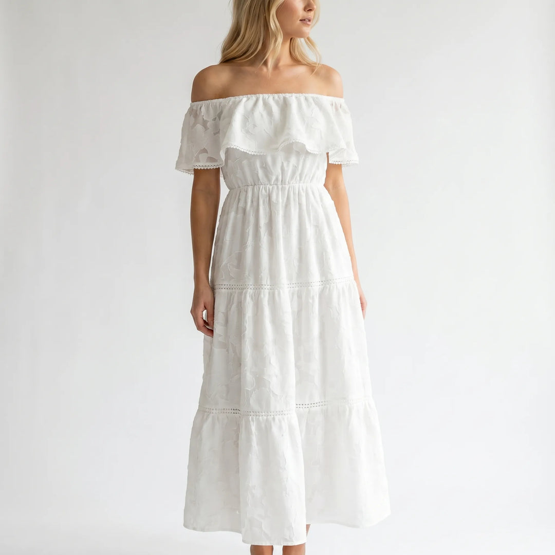Tierlova - Off-Shoulder Tiered Maxi Dress