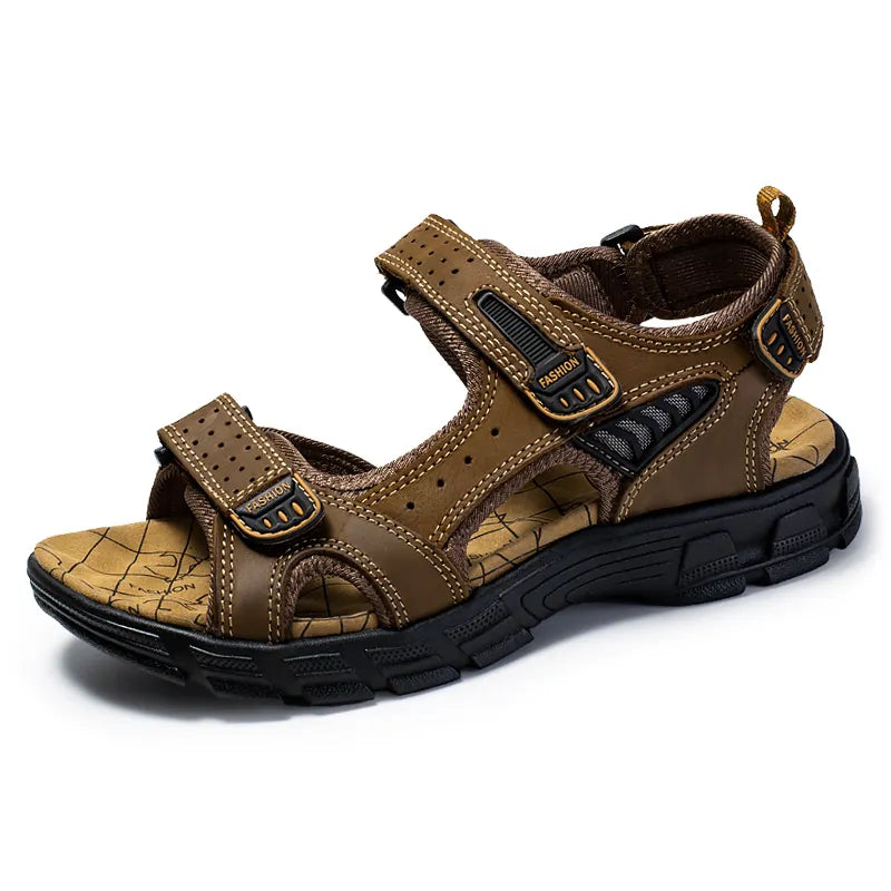Unisex Sandals with Velcro Straps and Open-Toe Design