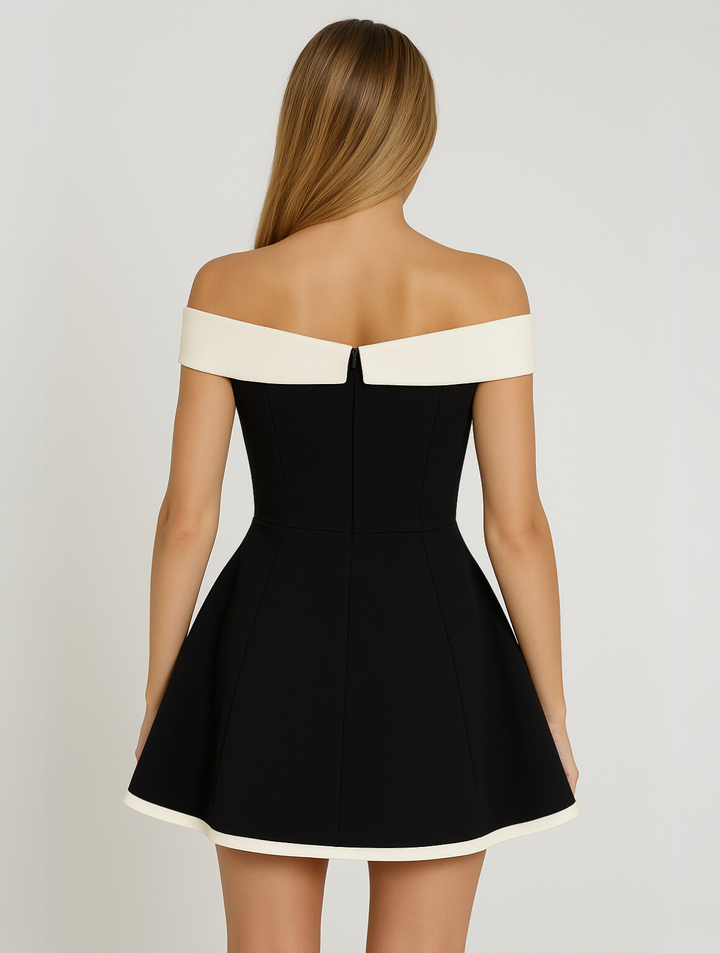 Women's Off-the-Shoulder A-Line Mini Dress