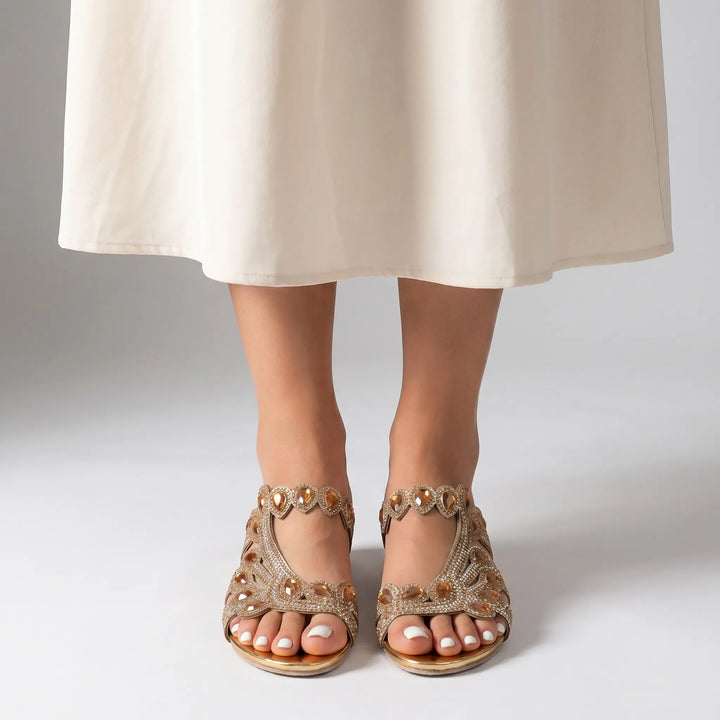 Vellora - Embellished Slip-On Sandals