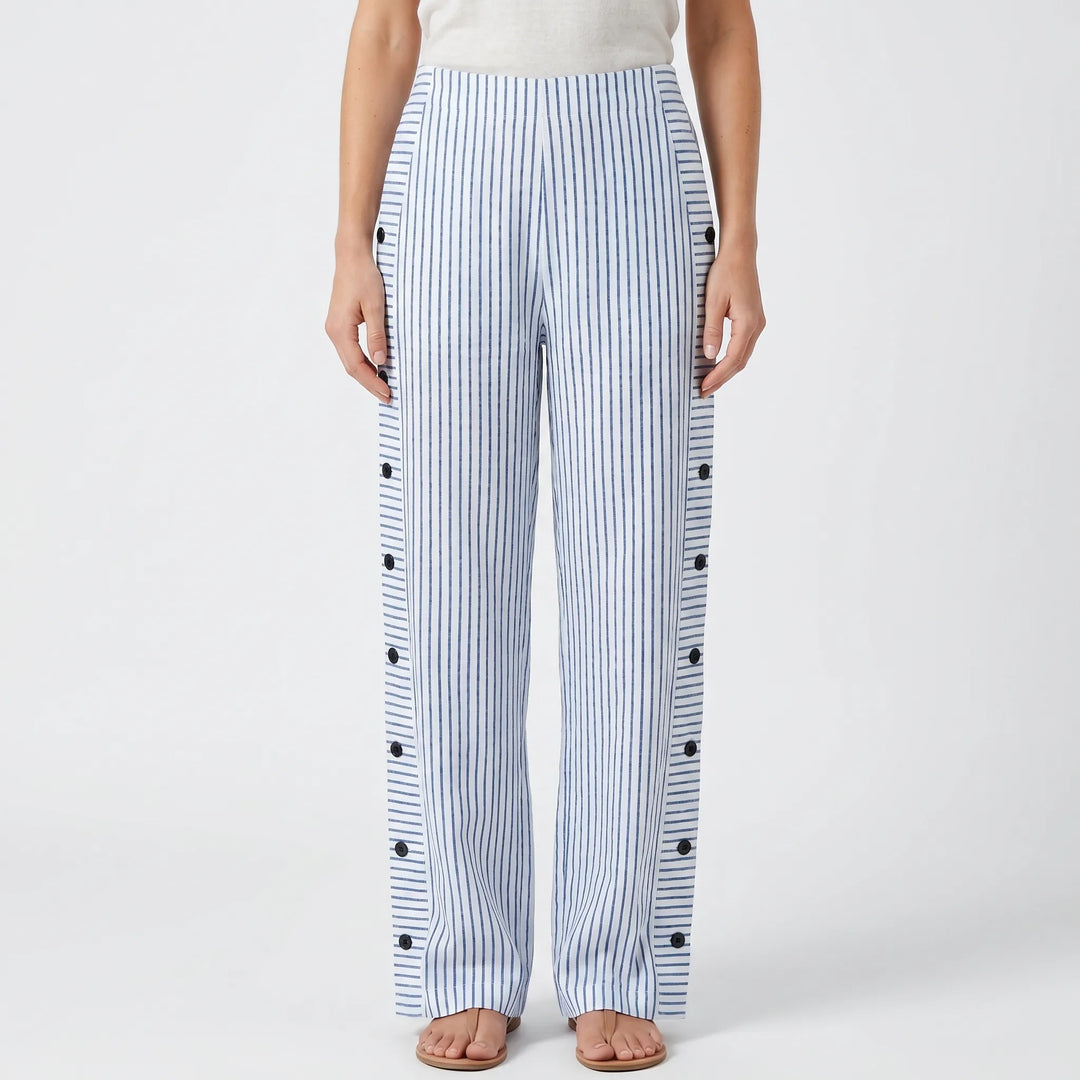 Vellora - Striped Relaxed Fit Trousers