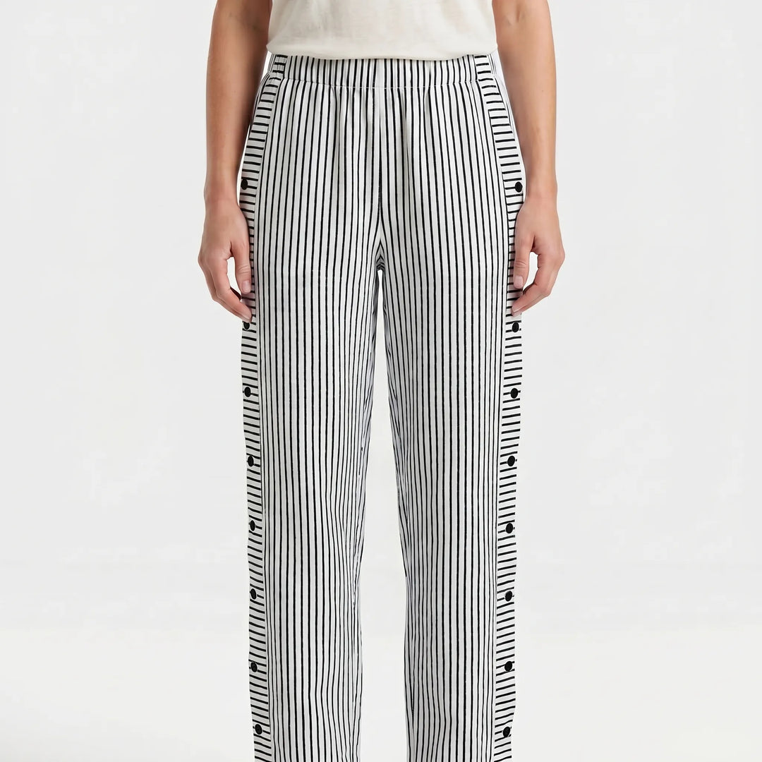Vellora - Striped Relaxed Fit Trousers