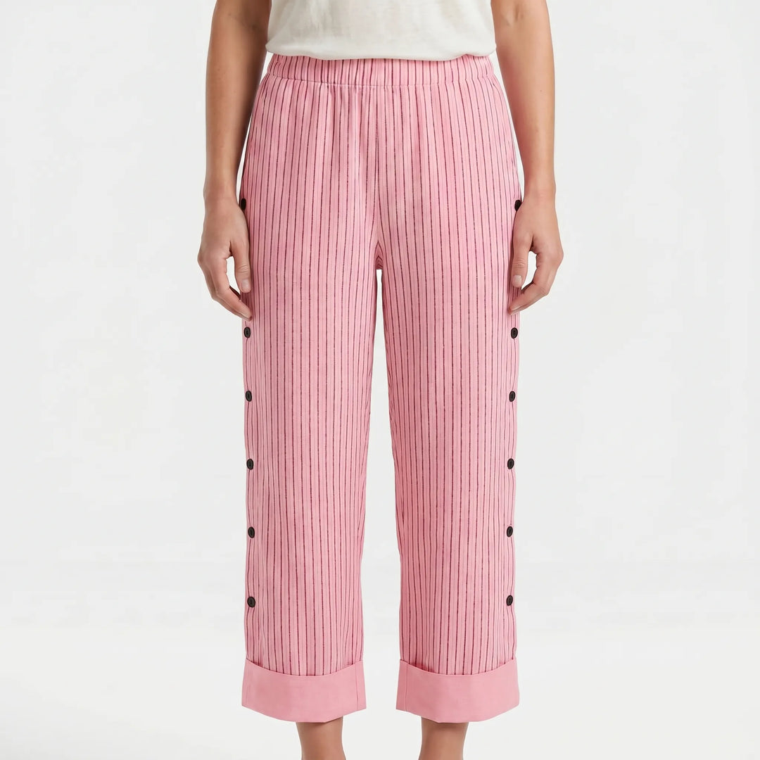 Vellora - Striped Relaxed Fit Trousers