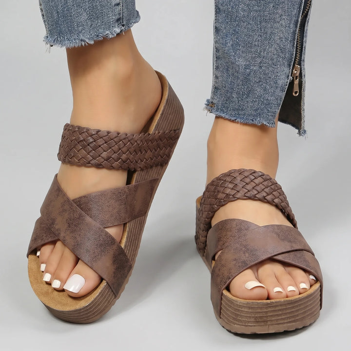 Velora - Slip-On Wedge Sandals