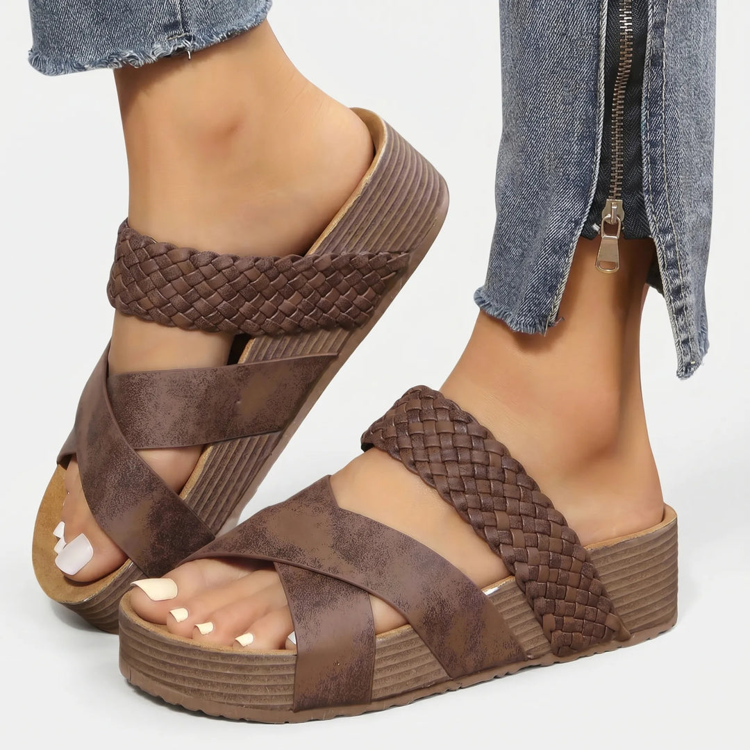 Velora - Slip-On Wedge Sandals