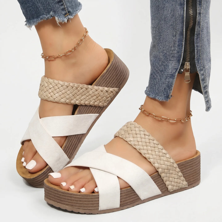 Velora - Slip-On Wedge Sandals
