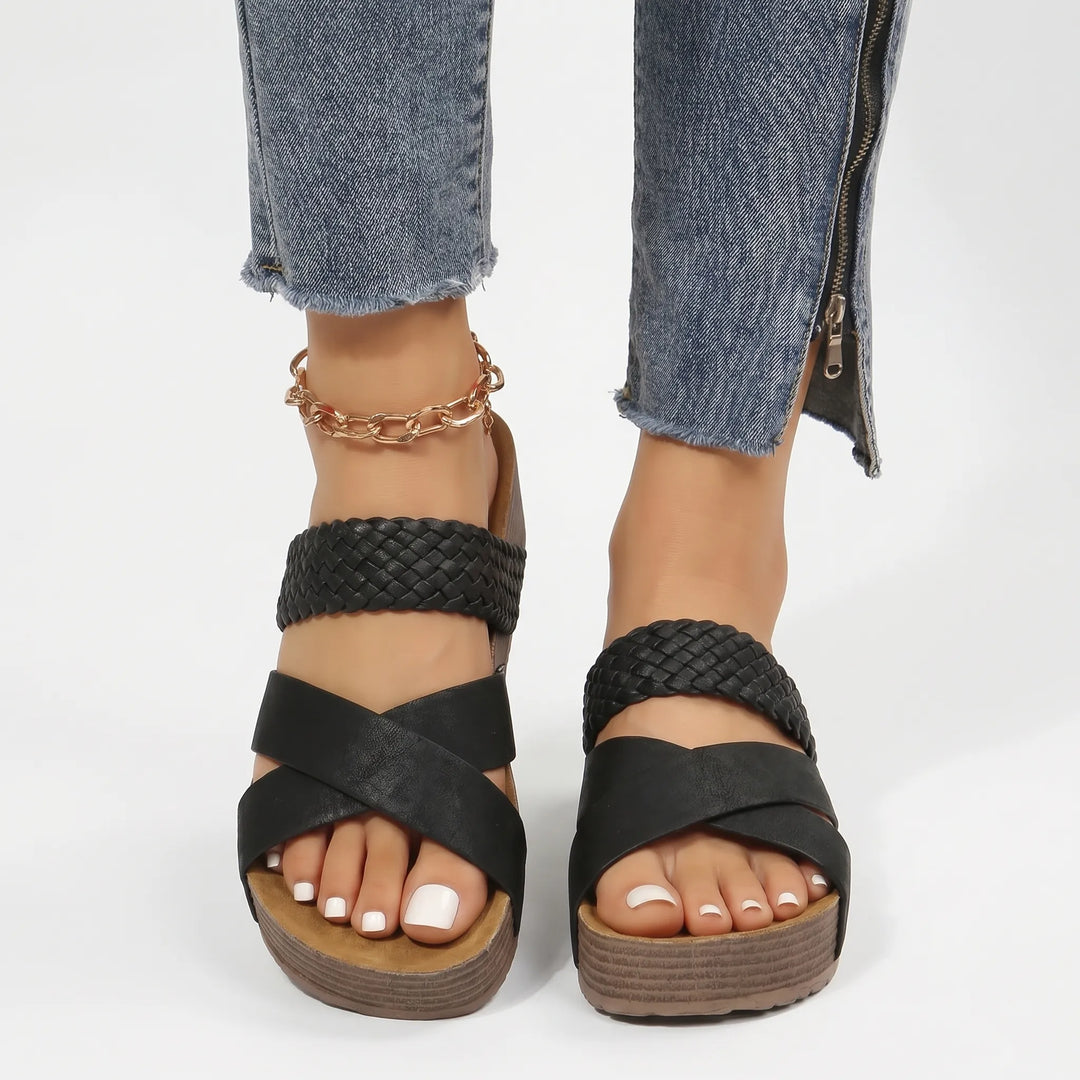 Velora - Slip-On Wedge Sandals