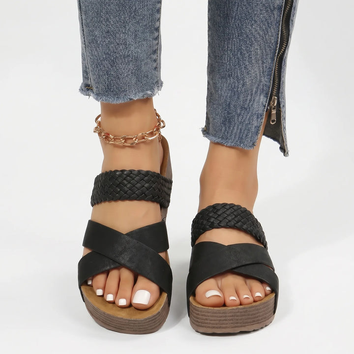Velora - Slip-On Wedge Sandals