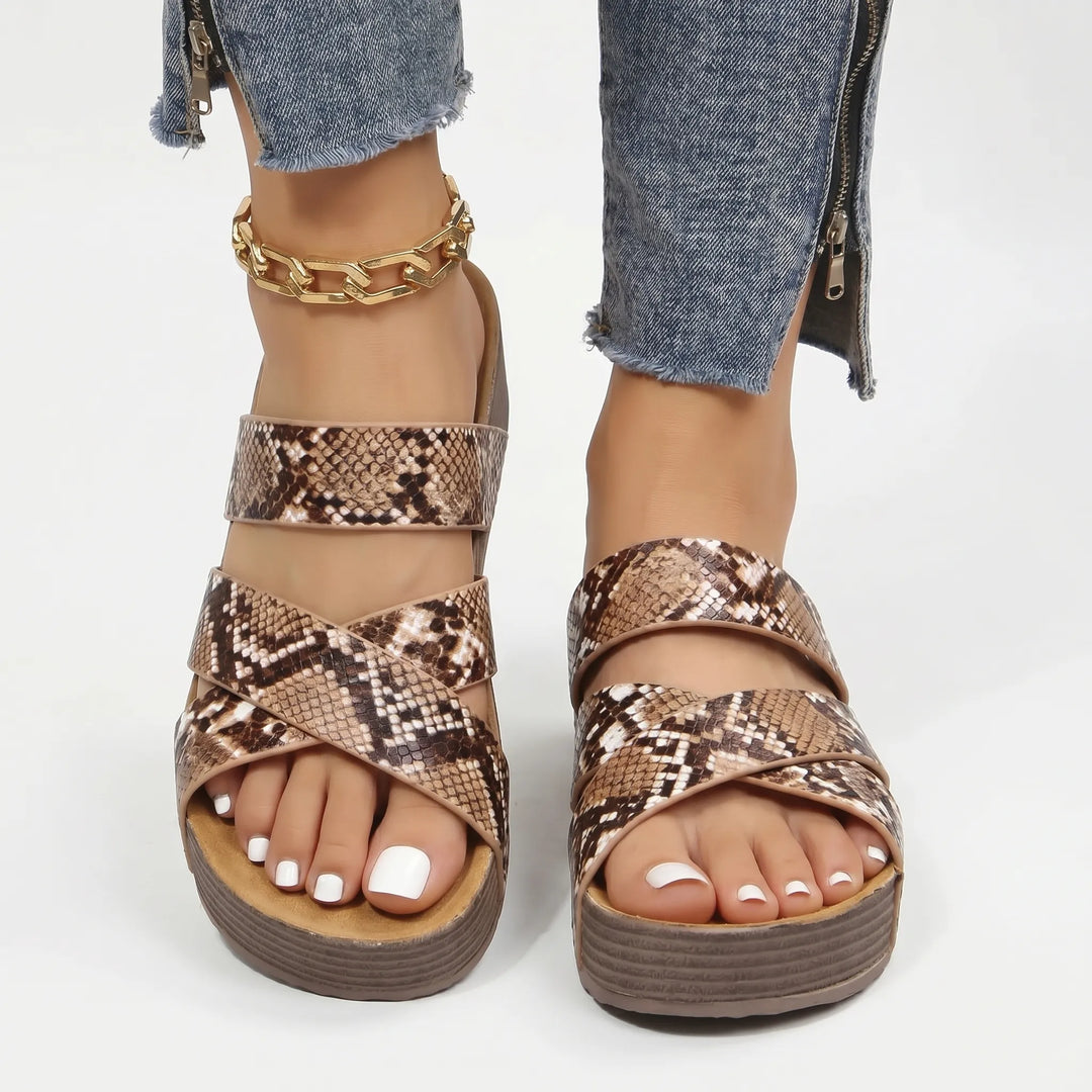 Velora - Slip-On Wedge Sandals