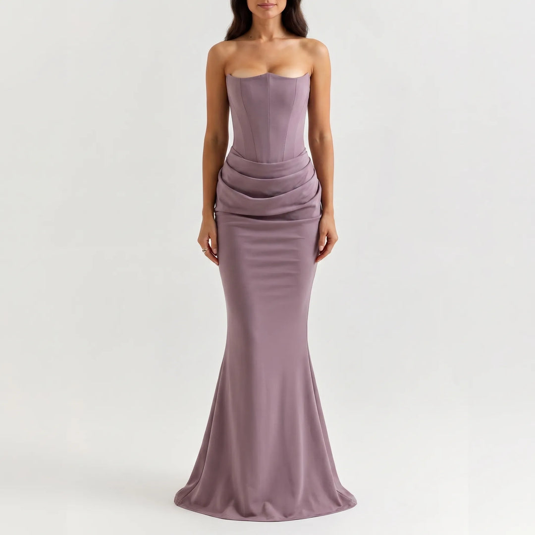 Veloura - Strapless Column Maxi Dress