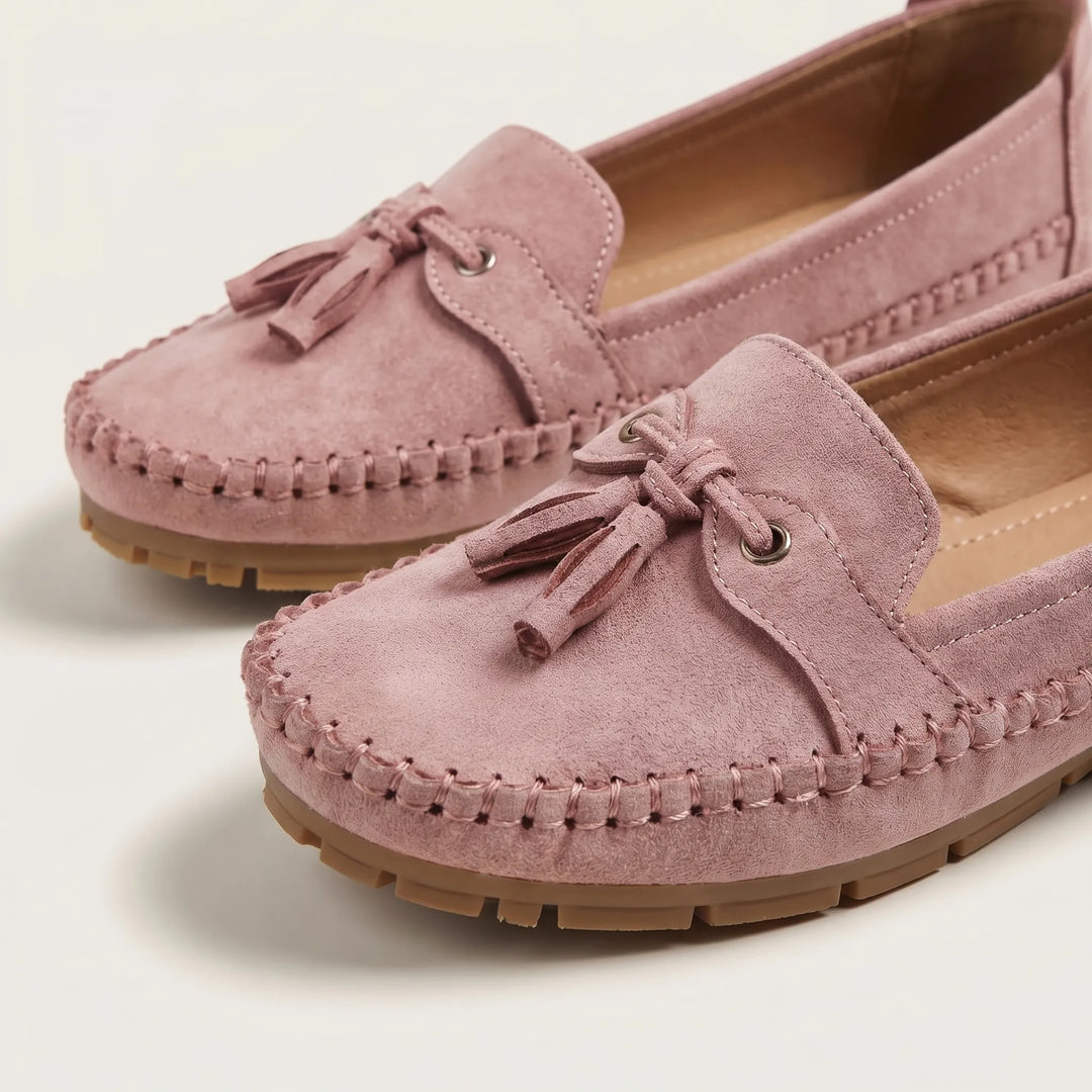 Velvara - Cushioned Flat Loafer With Tassel Detail