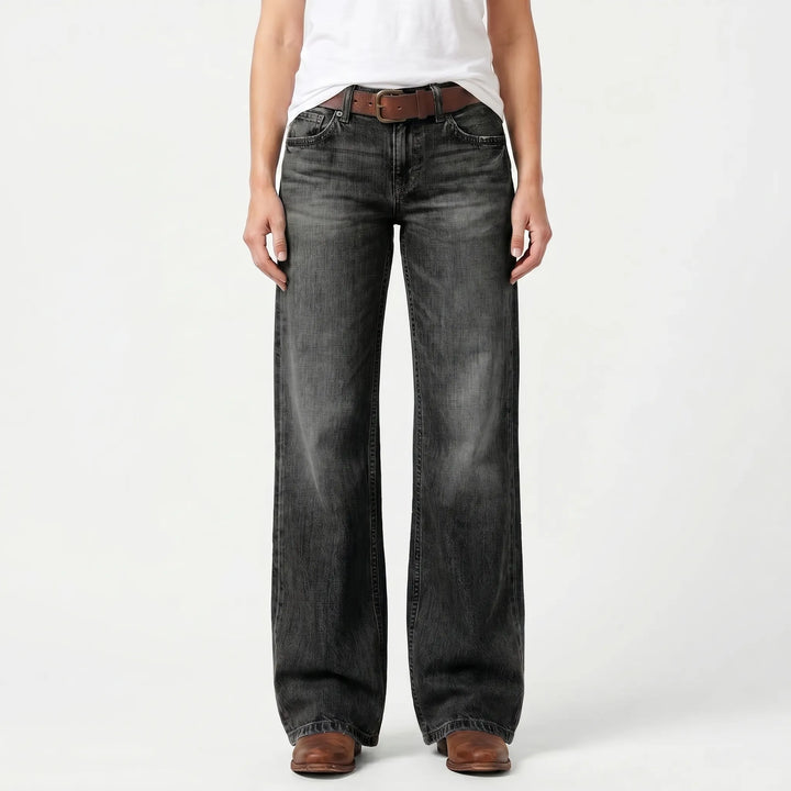VintaFlow - Wide Leg Distressed Trousers