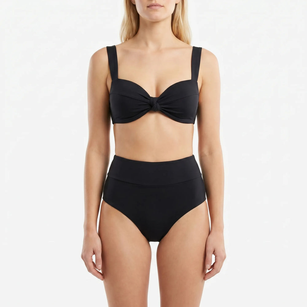 Wavelle - High-Waist Twist-Front Bikini Set