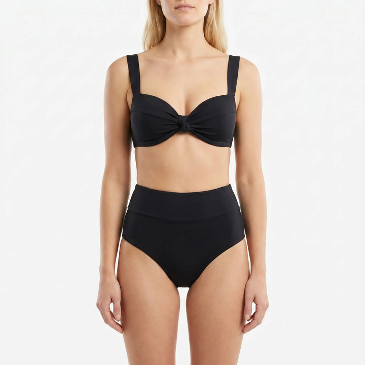 Wavelle - High-Waist Twist-Front Bikini Set