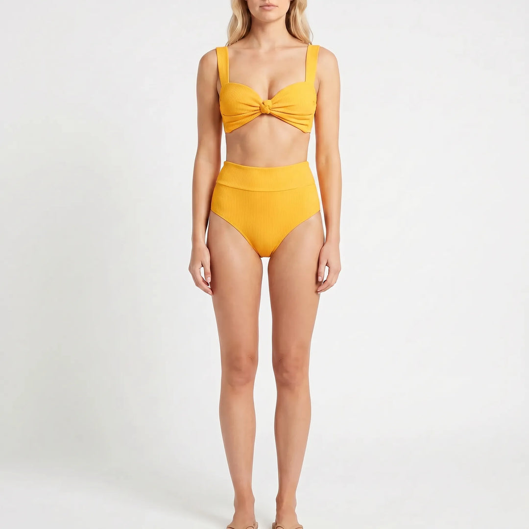 Wavelle - High-Waist Twist-Front Bikini Set