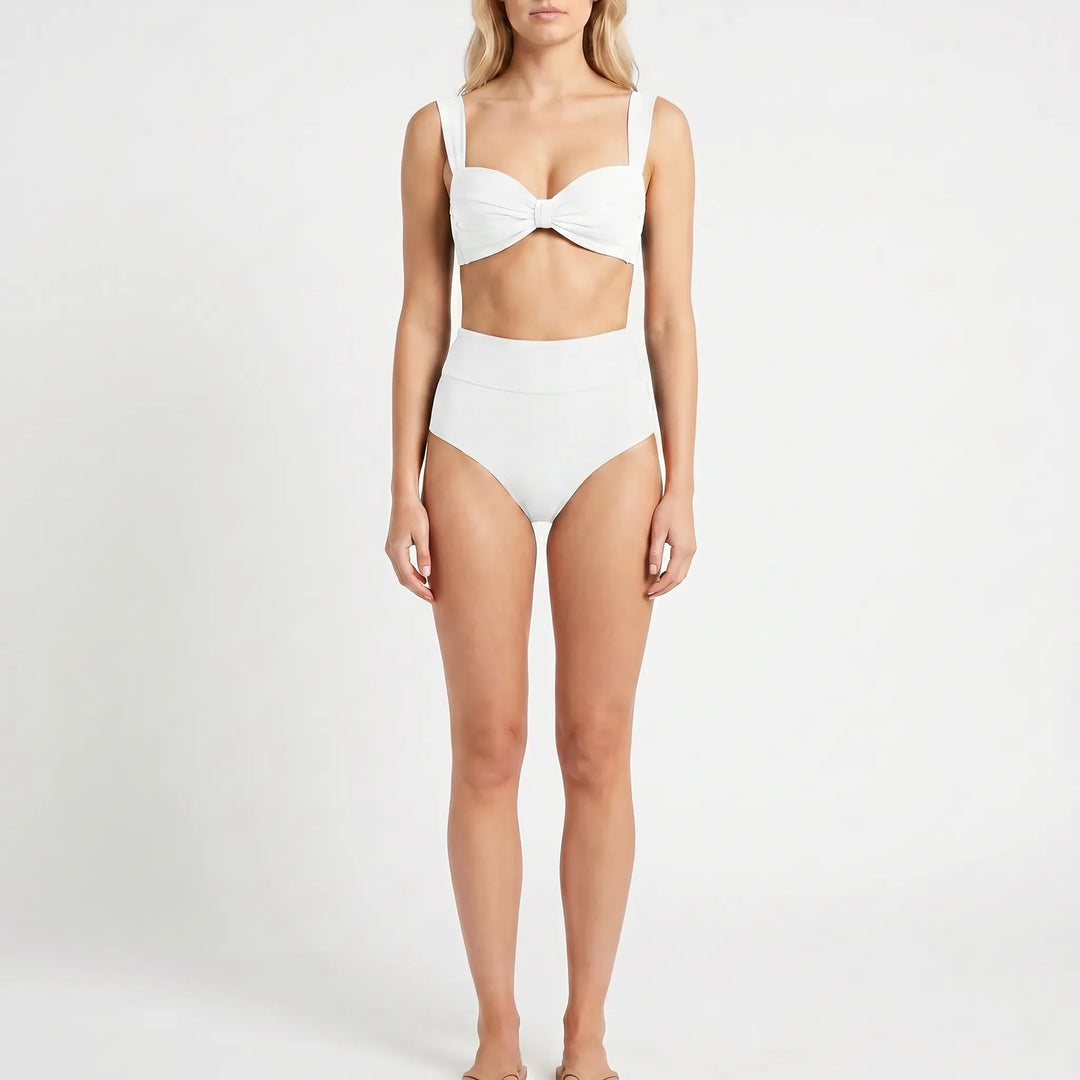 Wavelle - High-Waist Twist-Front Bikini Set