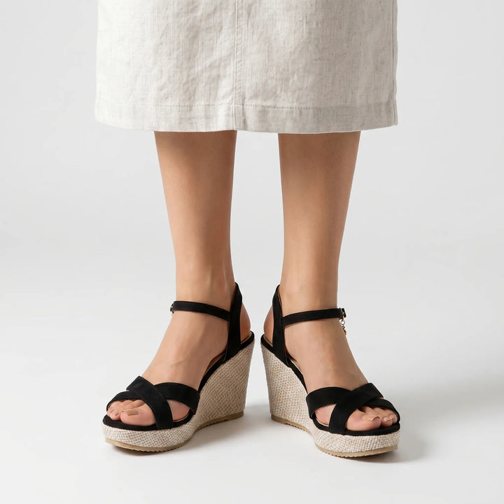 Wedgella - Classic Wedge Ankle Strap Sandal