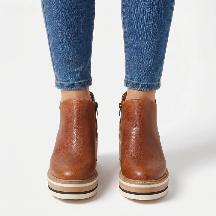 Wedgely - Platform Wedge Ankle Boots