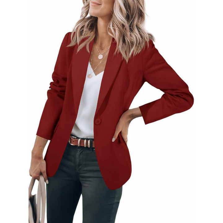 Women’s Blazer with Relaxed Fit and Button Closure