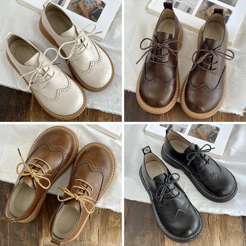 Women’s Derbies Shoes with Square Toe and Wide Cut
