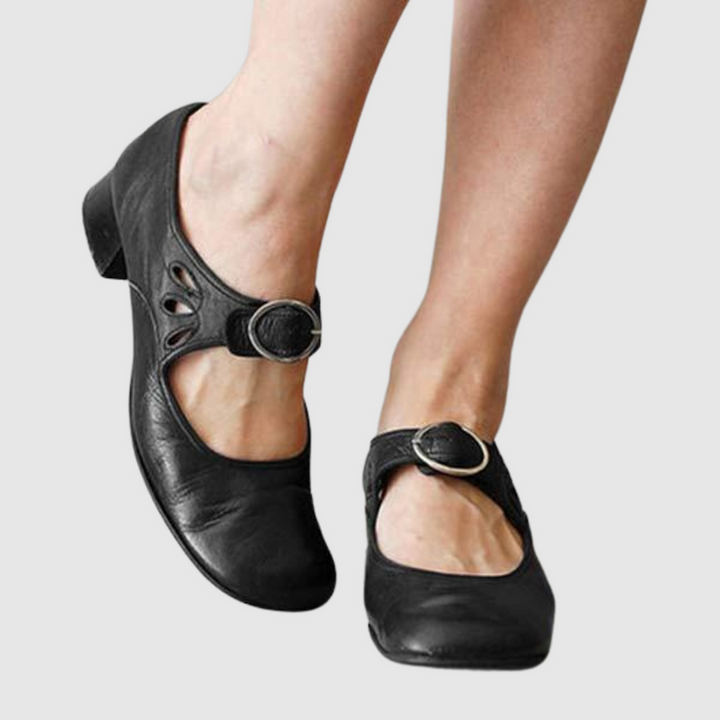 Women’s Heels Shoes with Cushioned Insole and Elastic Side Panels