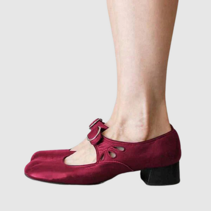 Women’s Heels Shoes with Cushioned Insole and Elastic Side Panels