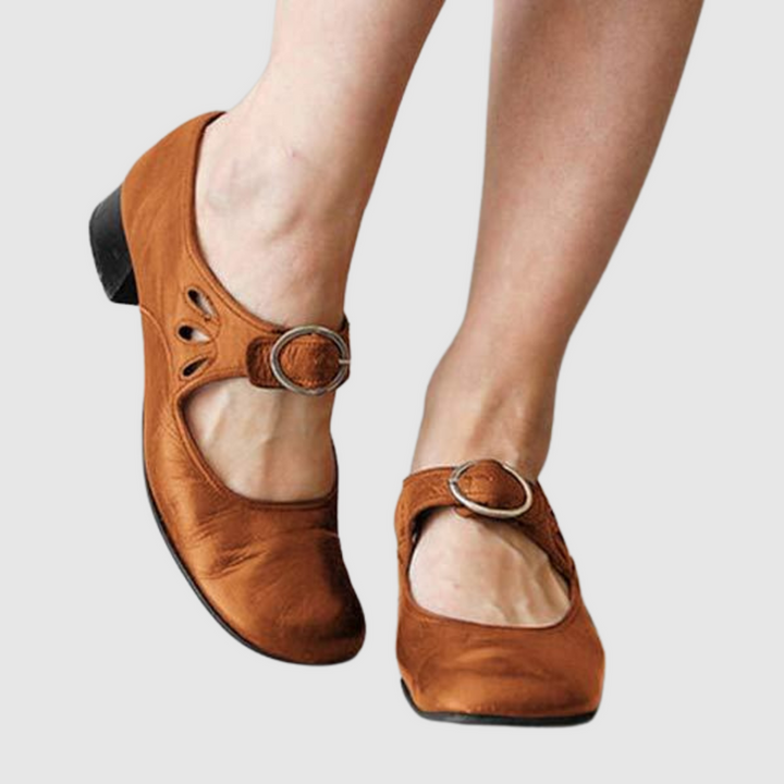 Women’s Heels Shoes with Cushioned Insole and Elastic Side Panels