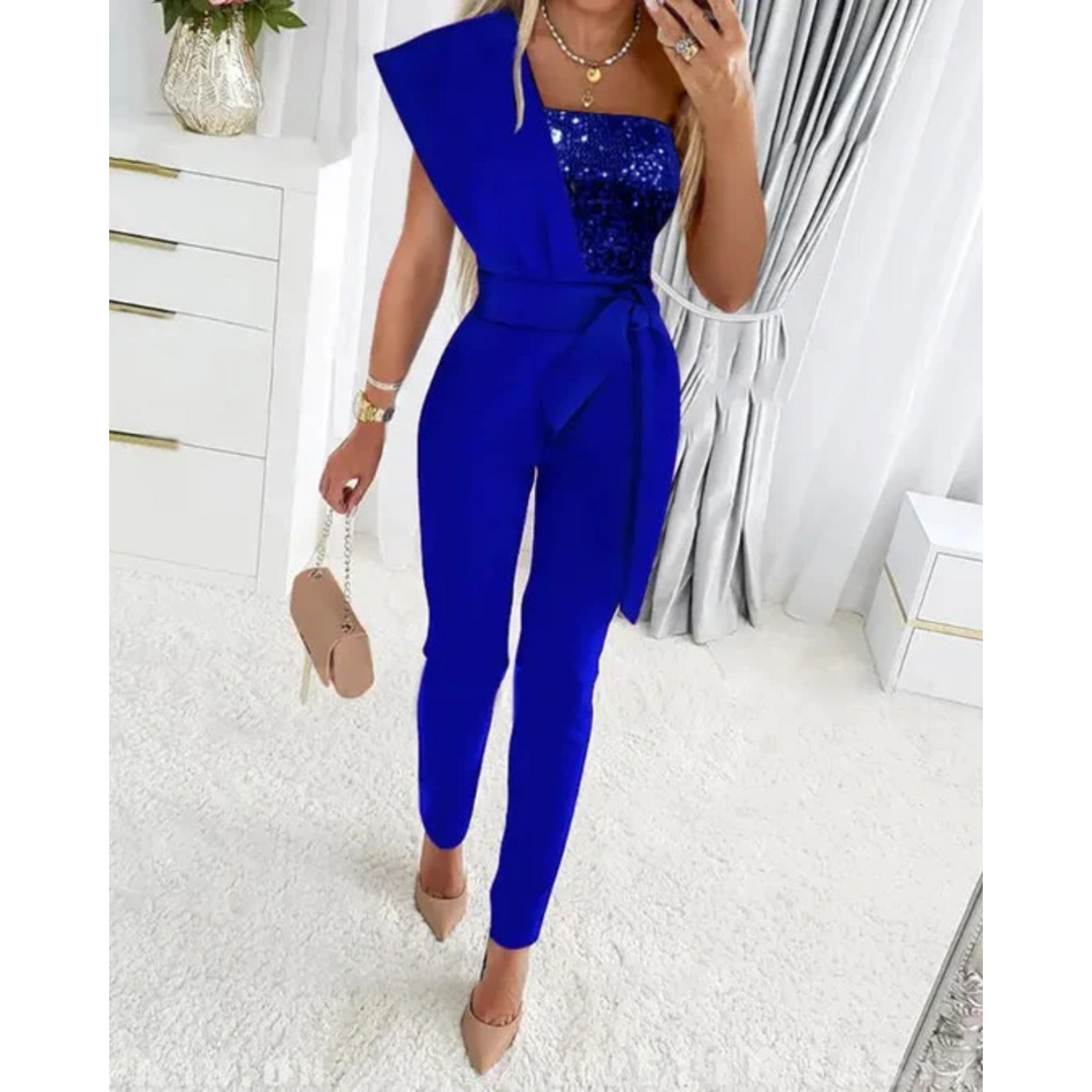 Women’s Jumpsuit with Shimmering Design and Tailored Cut