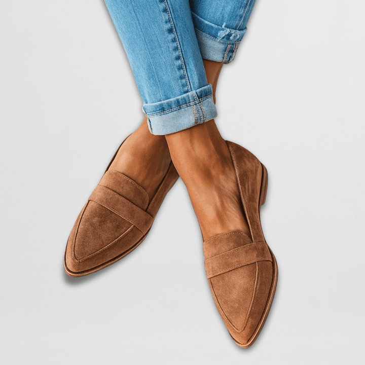 Women’s Loafers with Suede and Cushioned Insole