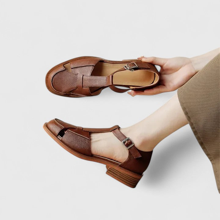 Women’s Mary Jane Sandals with Adjustable Strap and Cushioned Insole