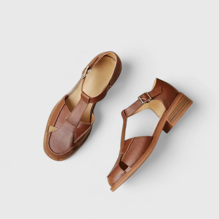 Women’s Mary Jane Sandals with Adjustable Strap and Cushioned Insole