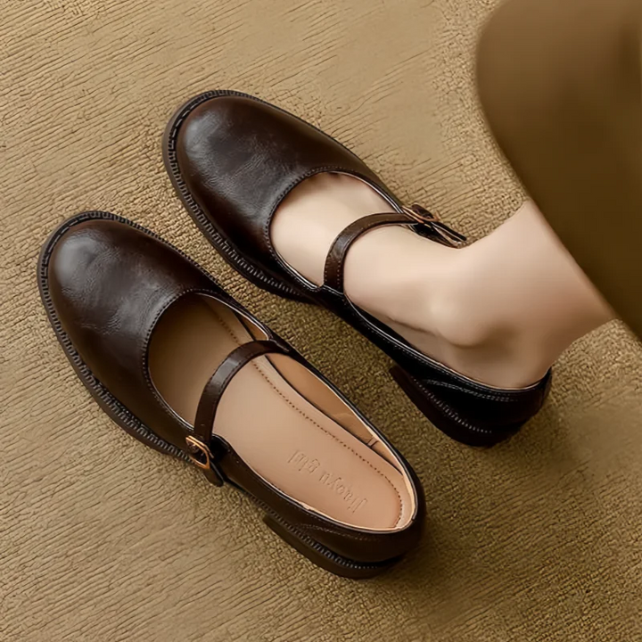 Women’s Mary Jane Shoes with Low Block Heel and Strap