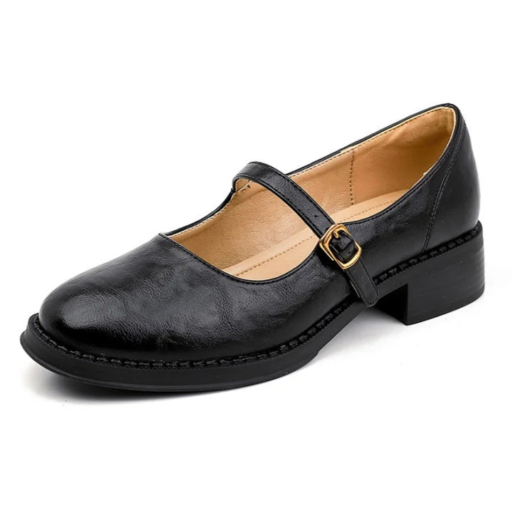 Women’s Mary Jane Shoes with Low Block Heel and Strap