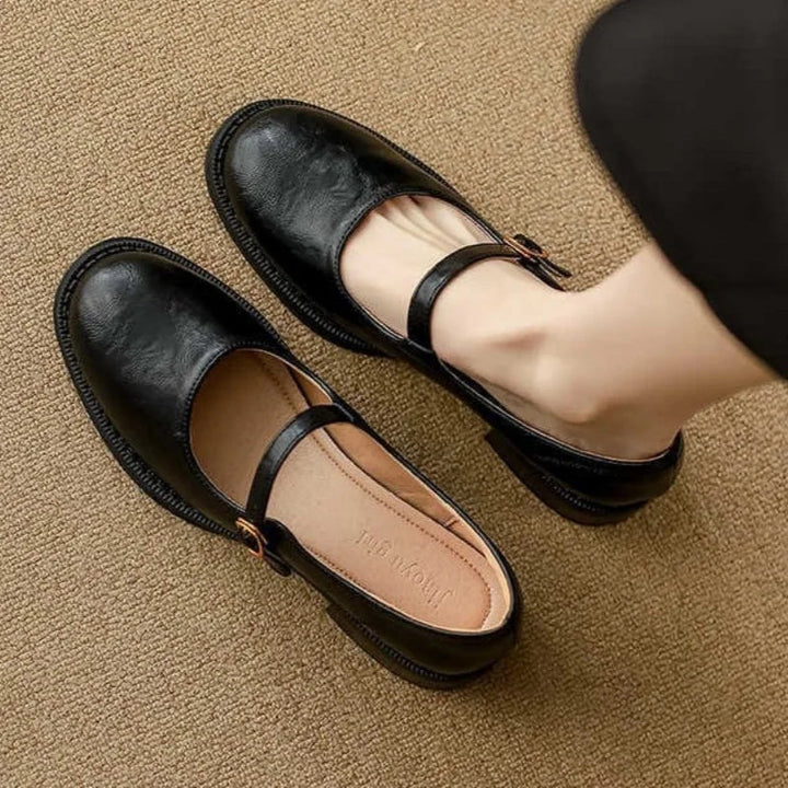 Women’s Mary Jane Shoes with Low Block Heel and Strap