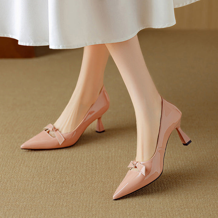 Women’s Pumps with Bow Detail and Kitten Heel