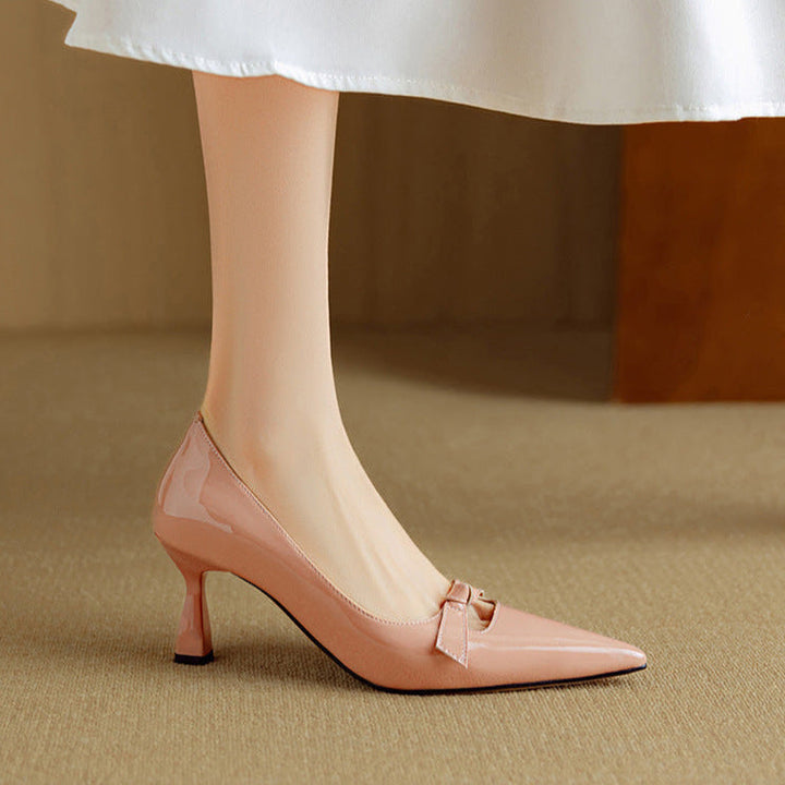 Women’s Pumps with Bow Detail and Kitten Heel
