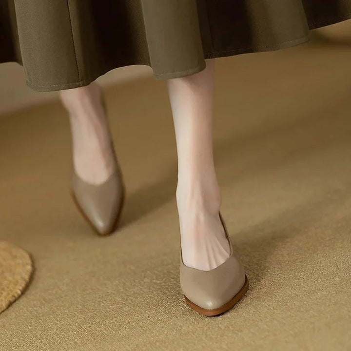 Women’s Pumps with Pointed Toe and Block Heel