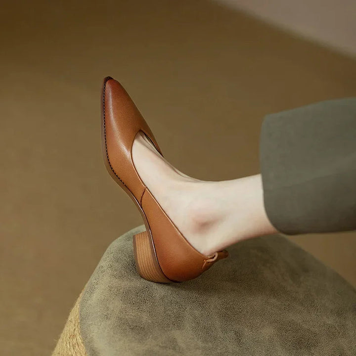 Women’s Pumps with Pointed Toe and Block Heel