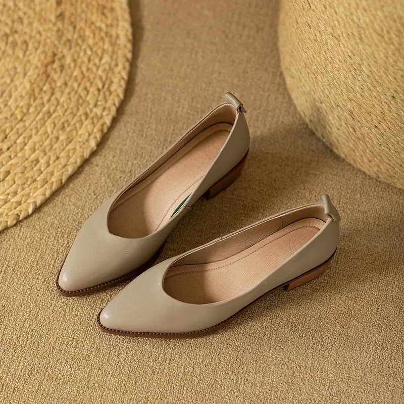 Women’s Pumps with Pointed Toe and Block Heel