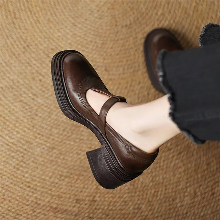 Women’s Pumps with T-Strap and Block Heel