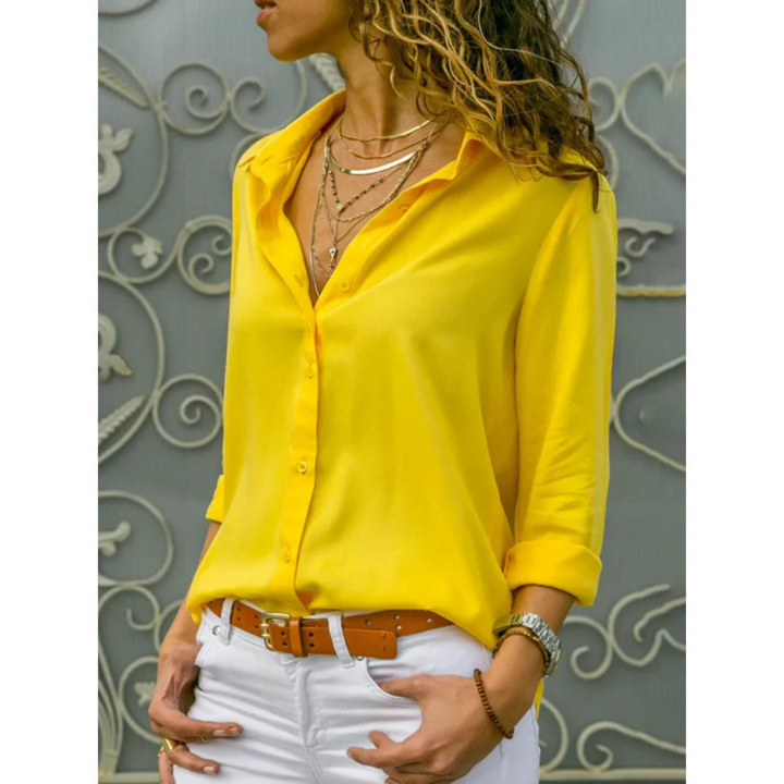 Women’s Shirt with Button-Down Closure and Long Sleeves