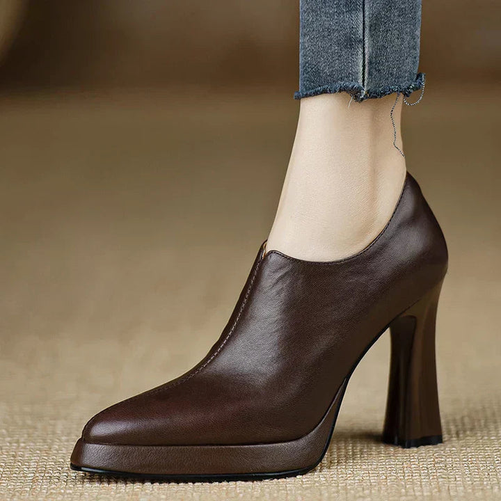 Women’s Slingback Heels with Pointed Toe and Strap Closure