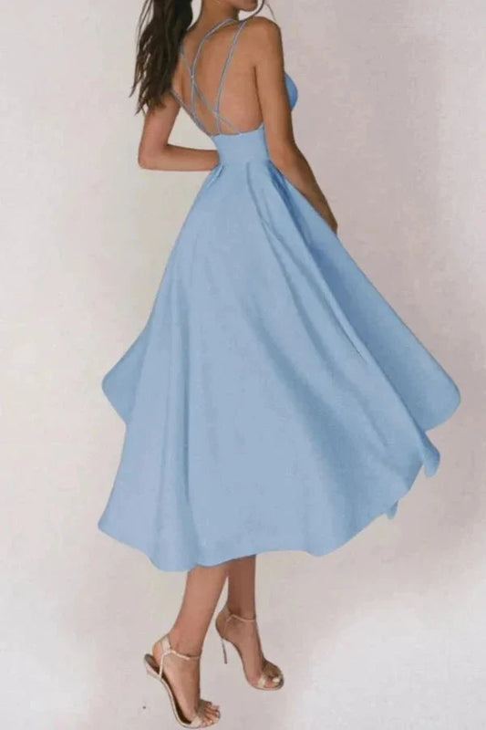 Women’s V-neck Dress with Adjustable Straps and Stylish Design